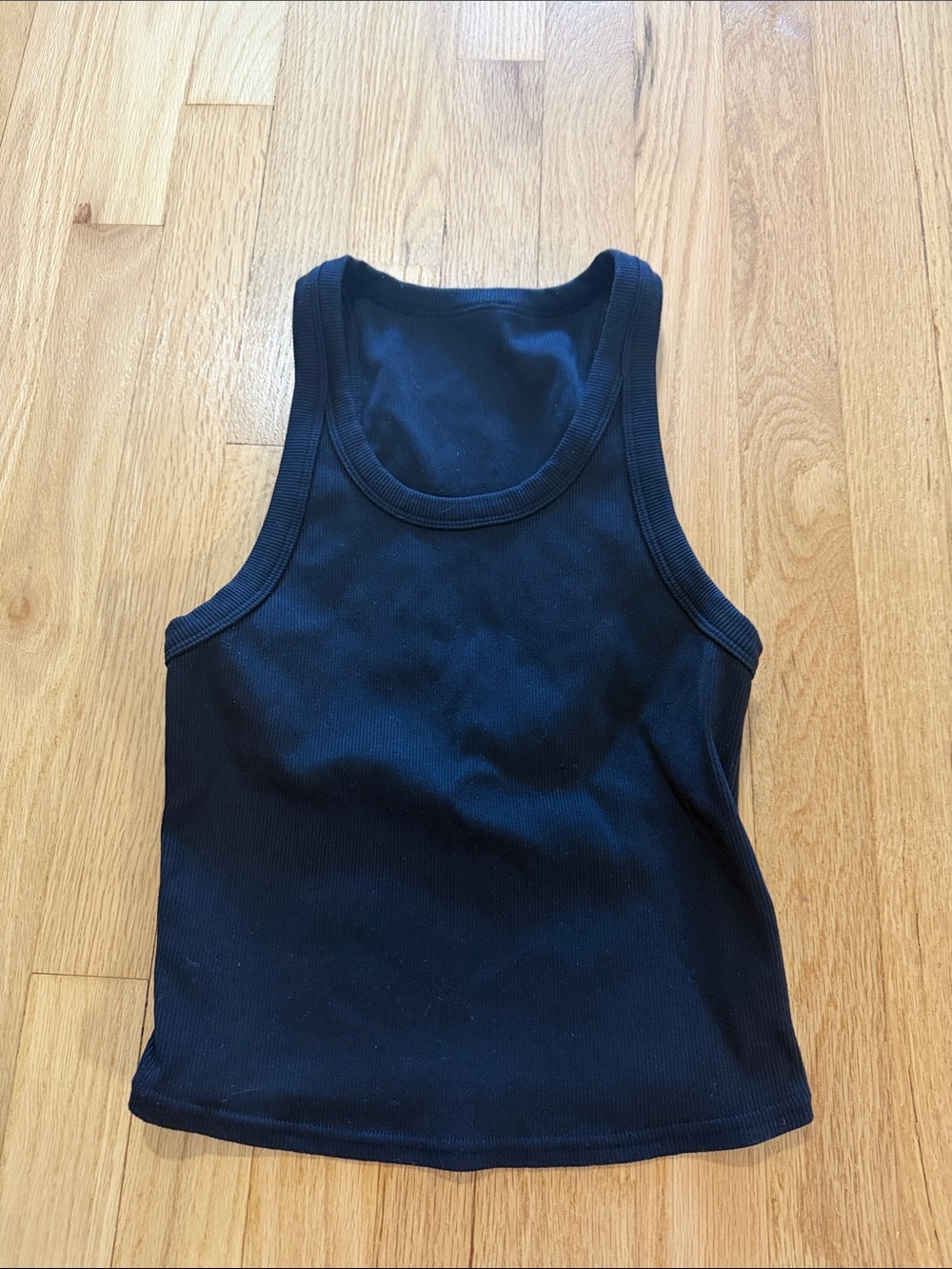 Alo Yoga Black Racerback Logo Spellout Tank Top